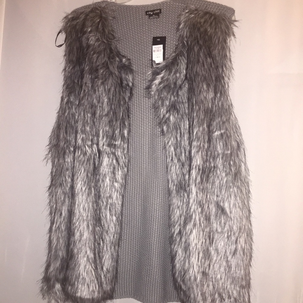Faux fur vest